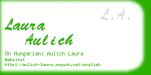 laura aulich business card